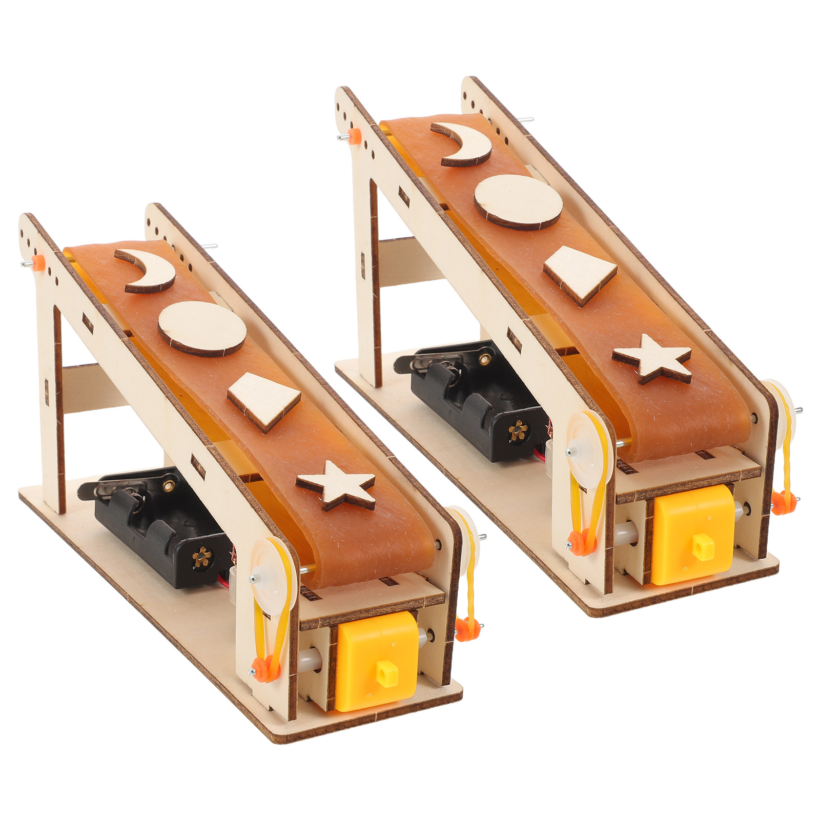 Science Project Diy - 2Pcs Kit Perakitan Sabuk Konveyor Listrik