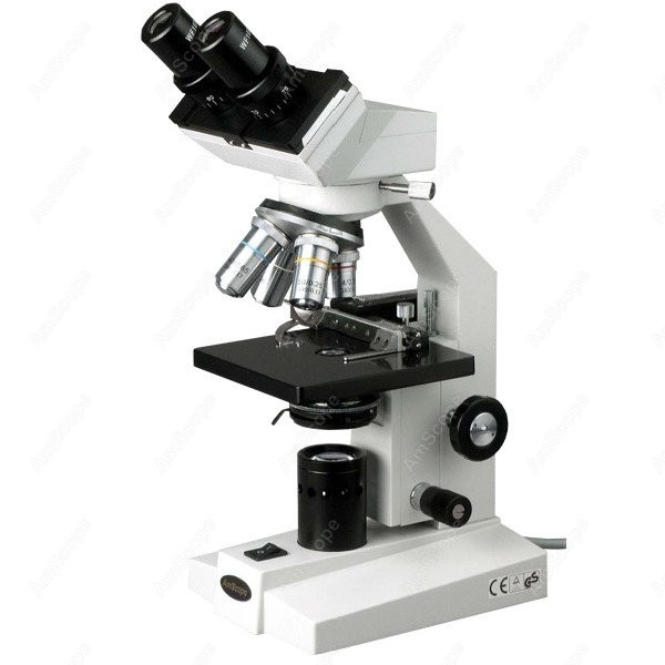Amscope Microscope Compound 40X-1000X - Mikroskop Biologi Binokuler Seri AmScope B100