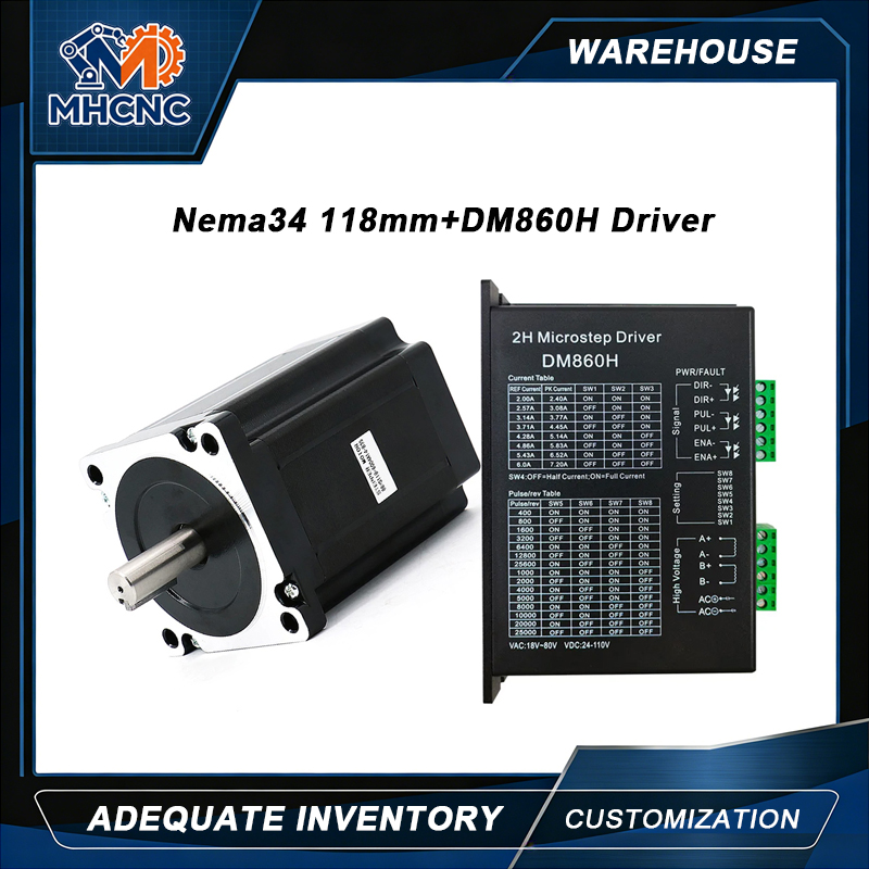 Robot Arm Motor - MHCNC Nema34 118mm 8.5Nm Kit Motor