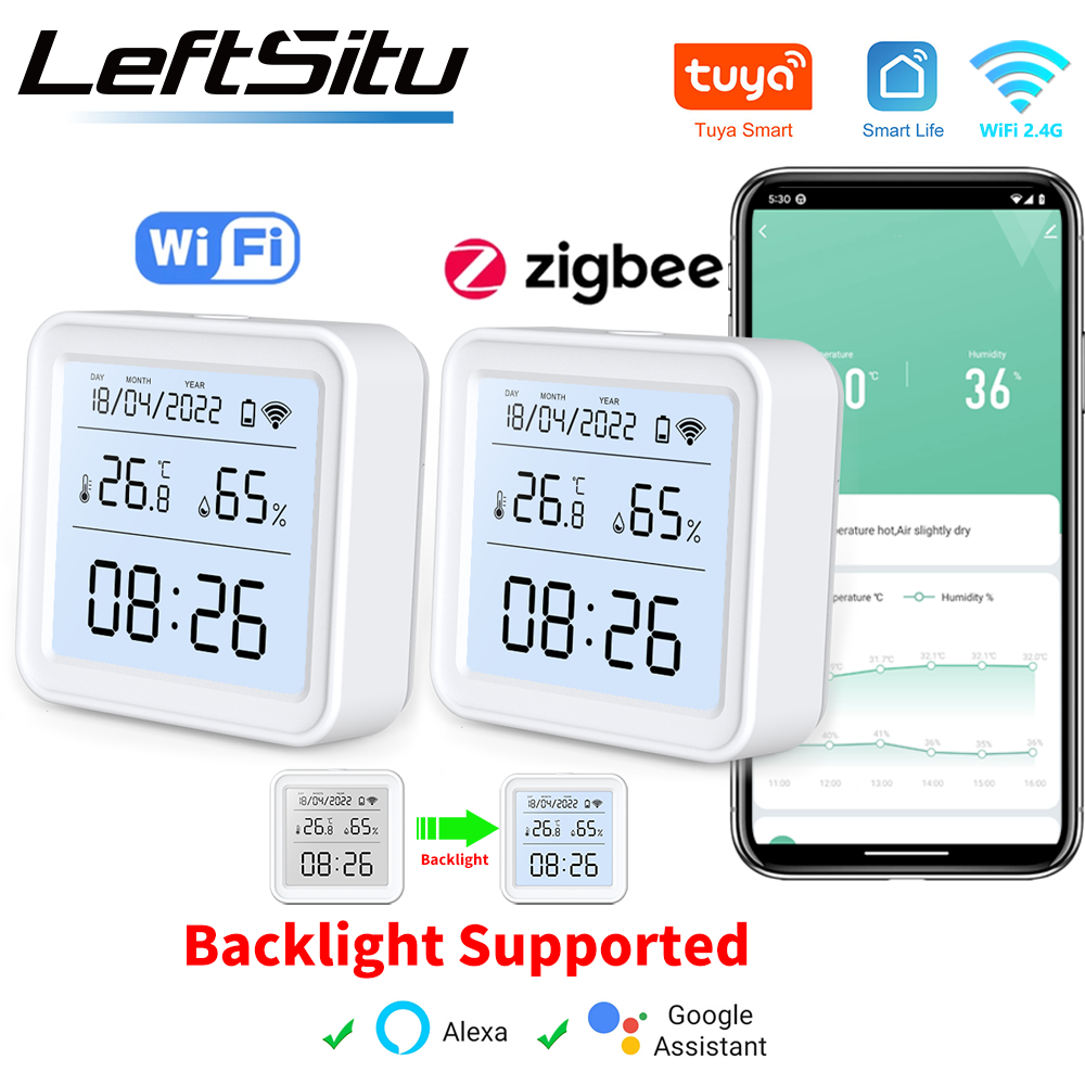 Zigbee Tuya termometer detekto - Weather Station Indoor ulasan dan harga
