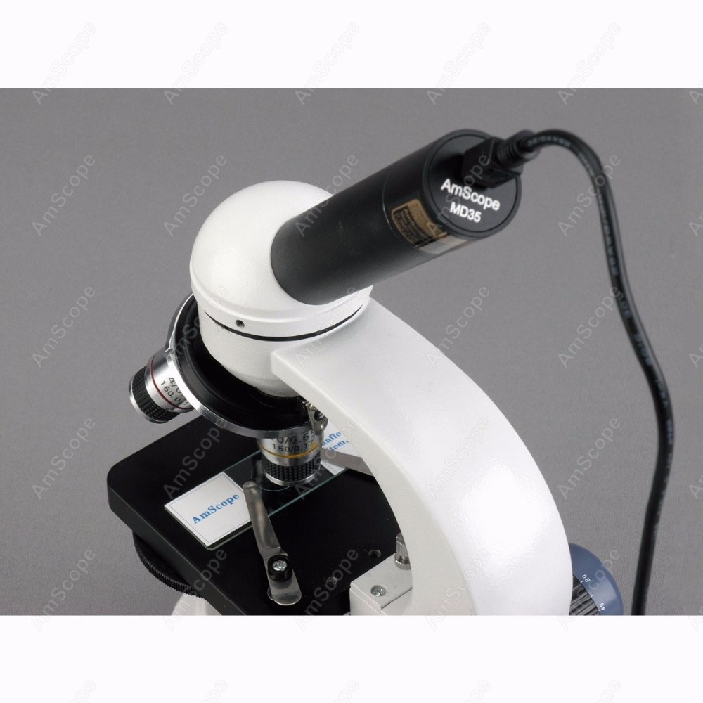 Mikroskop Monokuler Tanpa Kabe - Amscope Microscope Compound 40X-1000X ulasan dan harga